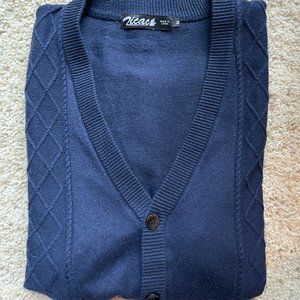 Dark Blue Buttoned Sweater Vest